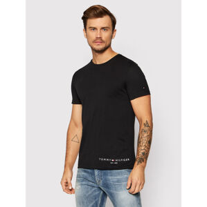 Tommy Hilfiger pánské černé triko Logo - L (BDS)